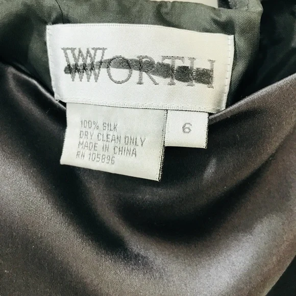 WORTH {6} Skirt Silk Charcoal Pewter Grey Gray - Picture 4 of 6